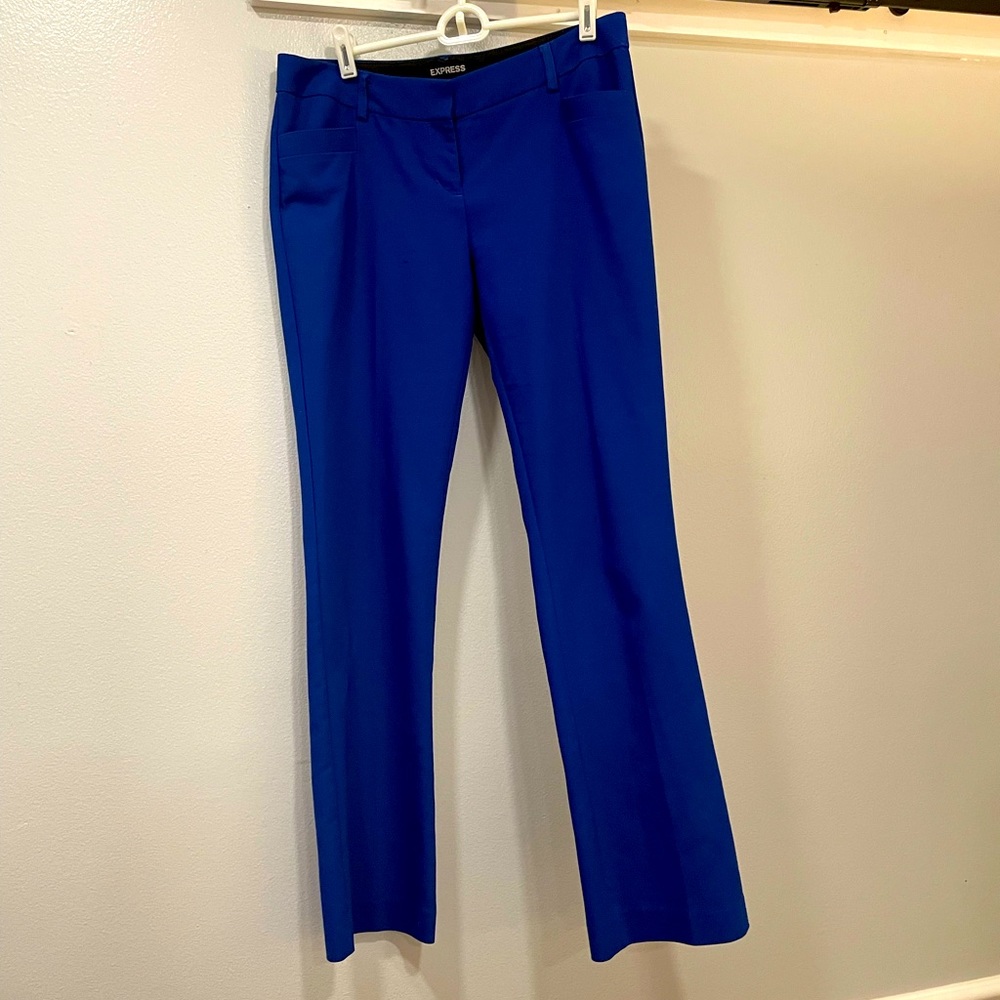 COPY - Express Columnist Low Rise Bootcut Pants Sz 6R Cobalt Blue